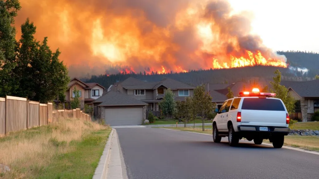 Residential house fire in a high-risk area