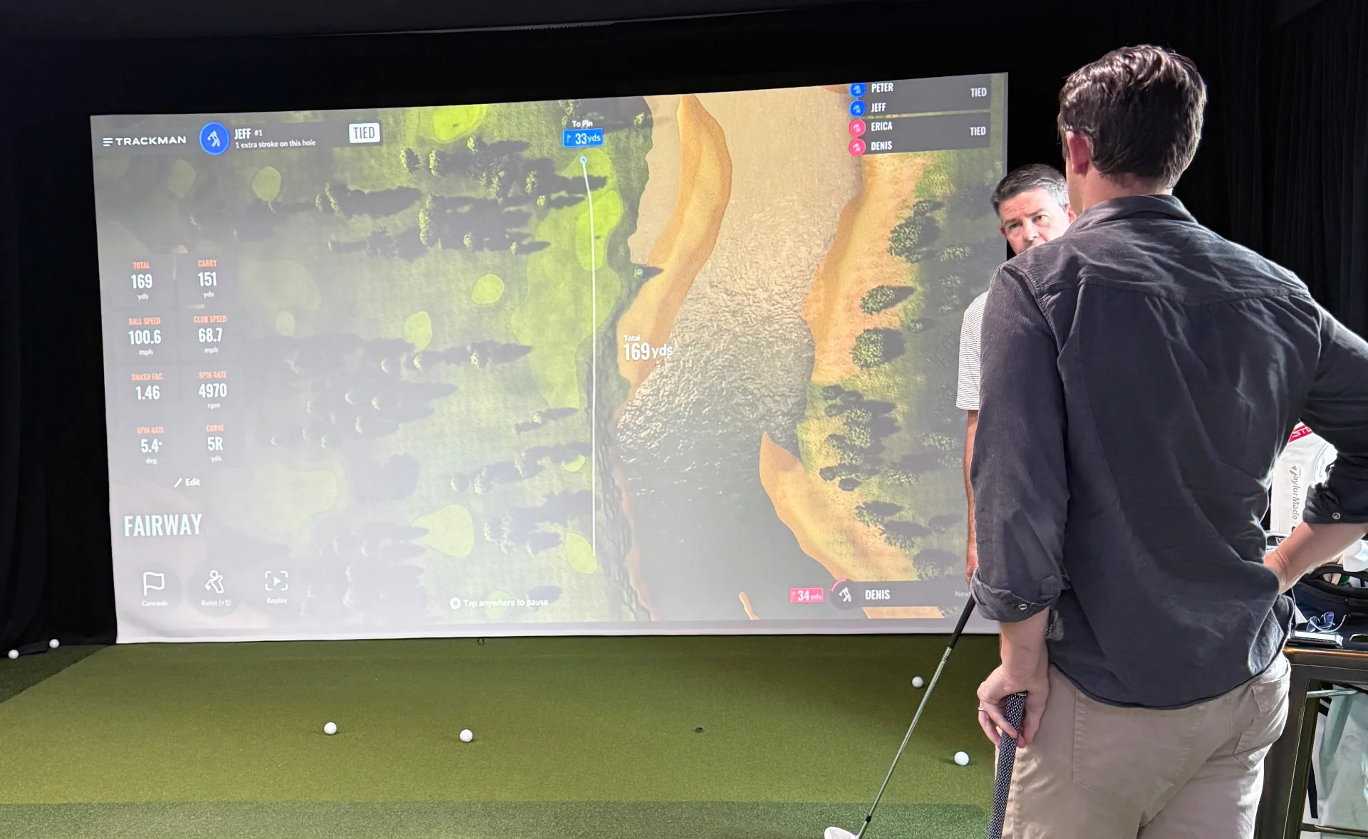 Guardian Service golf simulator team activity