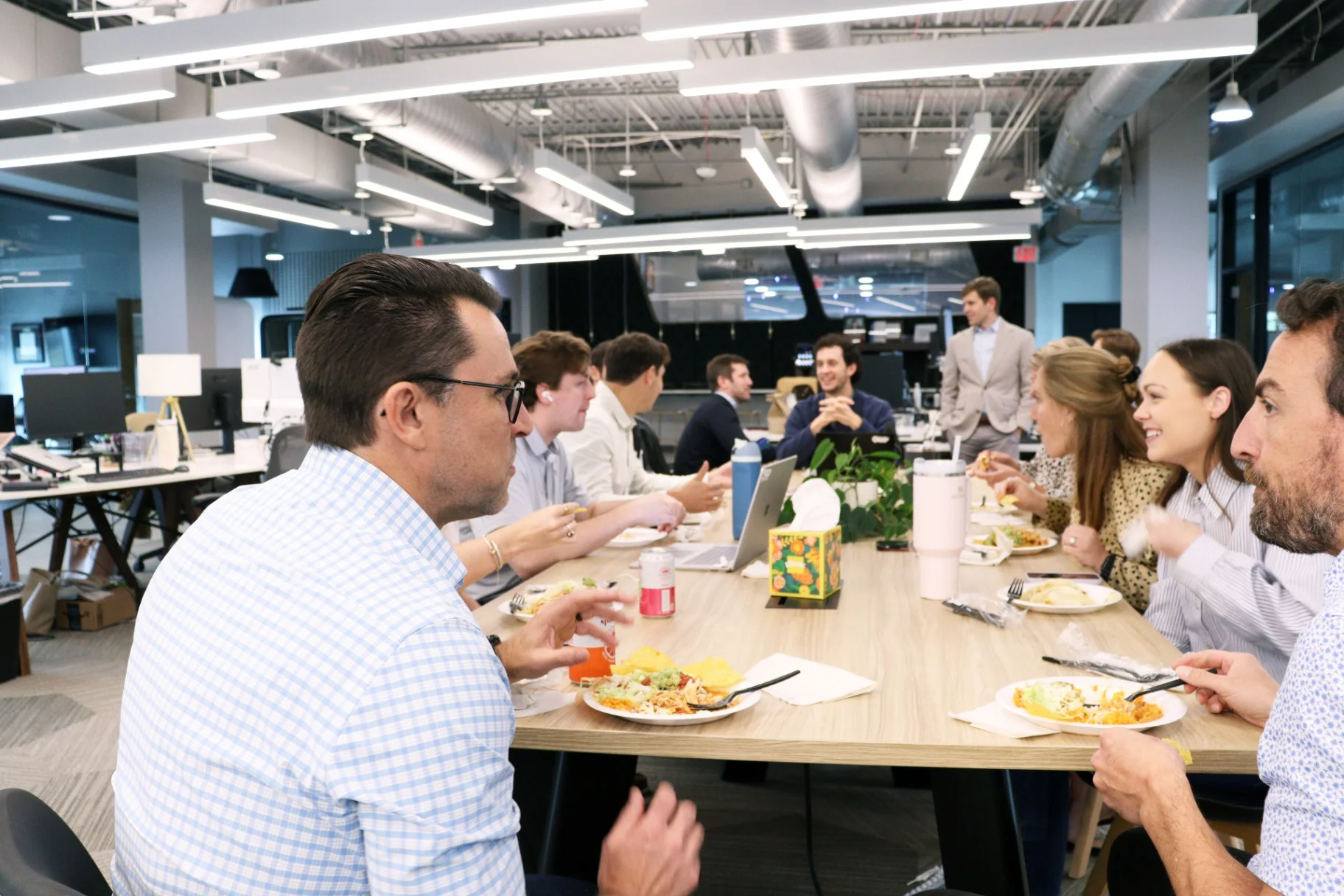 Guardian Service agent at work in modern office