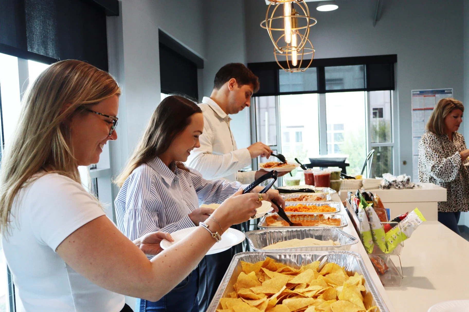 Guardian Service team celebration with balloons