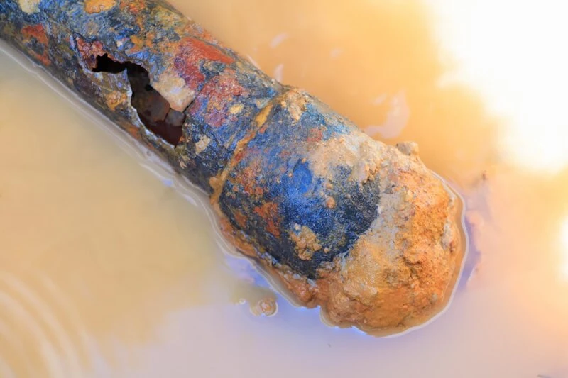 Old corroded pipes